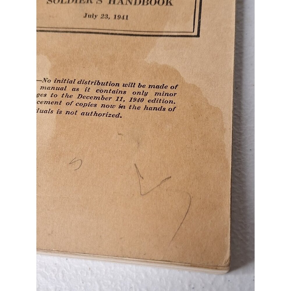 WW2 War Department Basic Field Manual Soldiers Handbook 1941 Original C - Picture 2 of 8